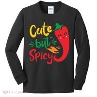 Cinco De Mayo Cute But Spicy Funny Hot Pepper Kids Long Sleeve Shirt thumb 0