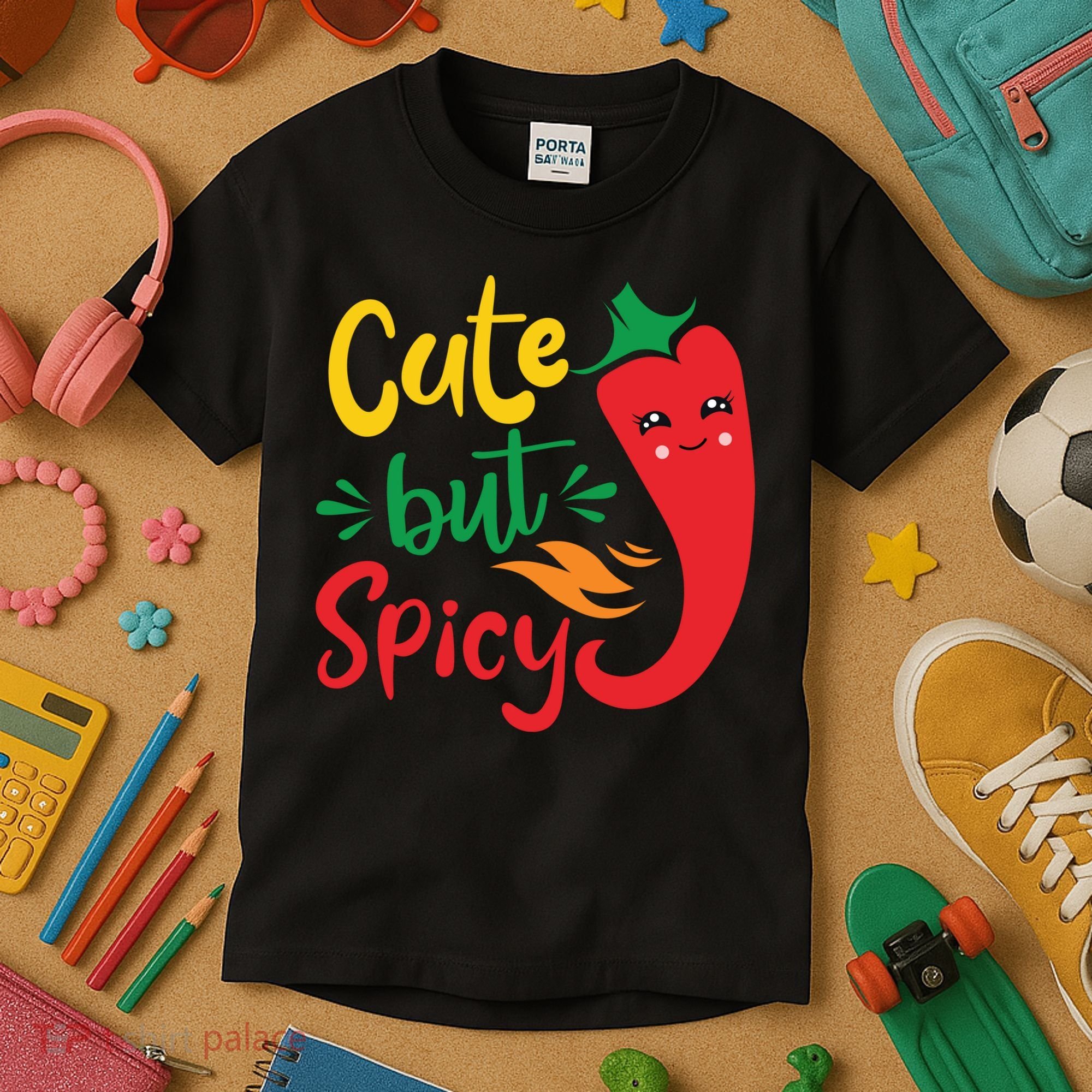 Cinco De Mayo Cute But Spicy Funny Hot Pepper Kids T-Shirt