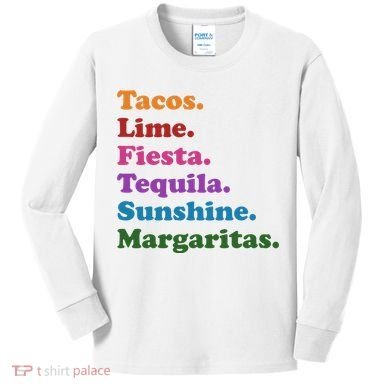 Cinco De Mayo Taco Fiesta Party Kids Long Sleeve Shirt