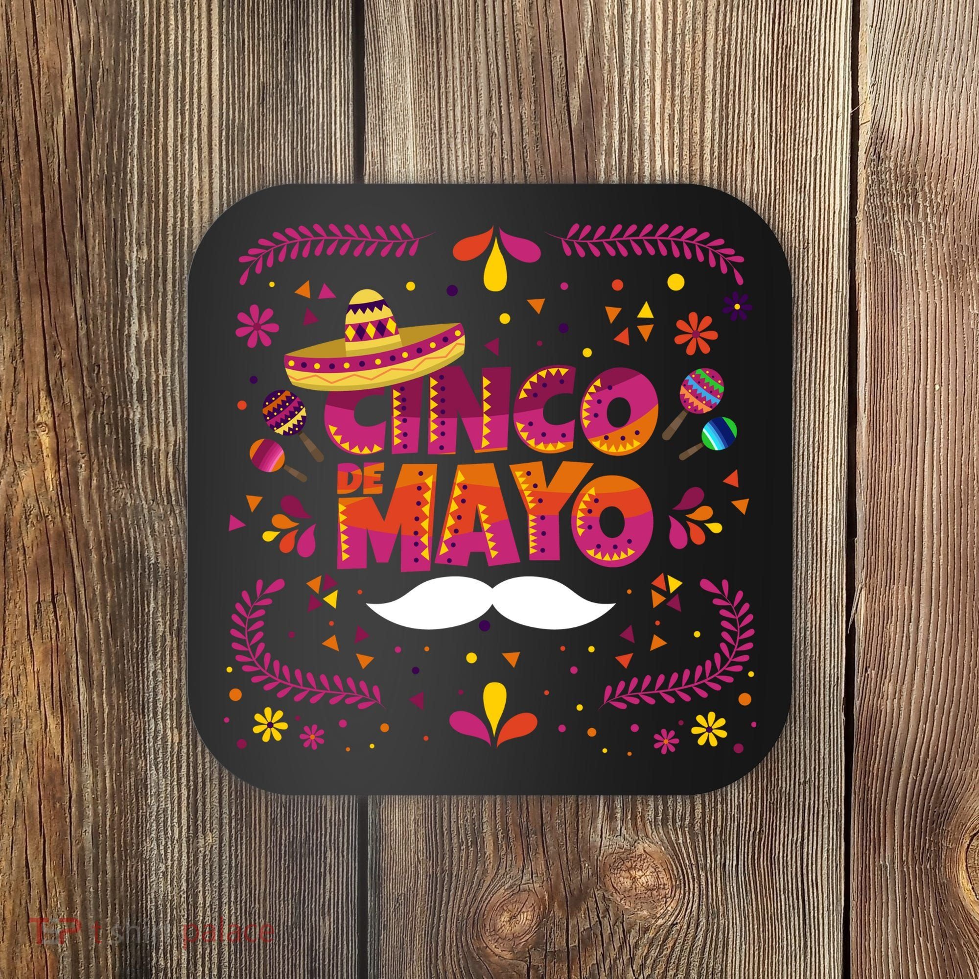 Cinco De Mayo Fiesta Mustache Coaster
