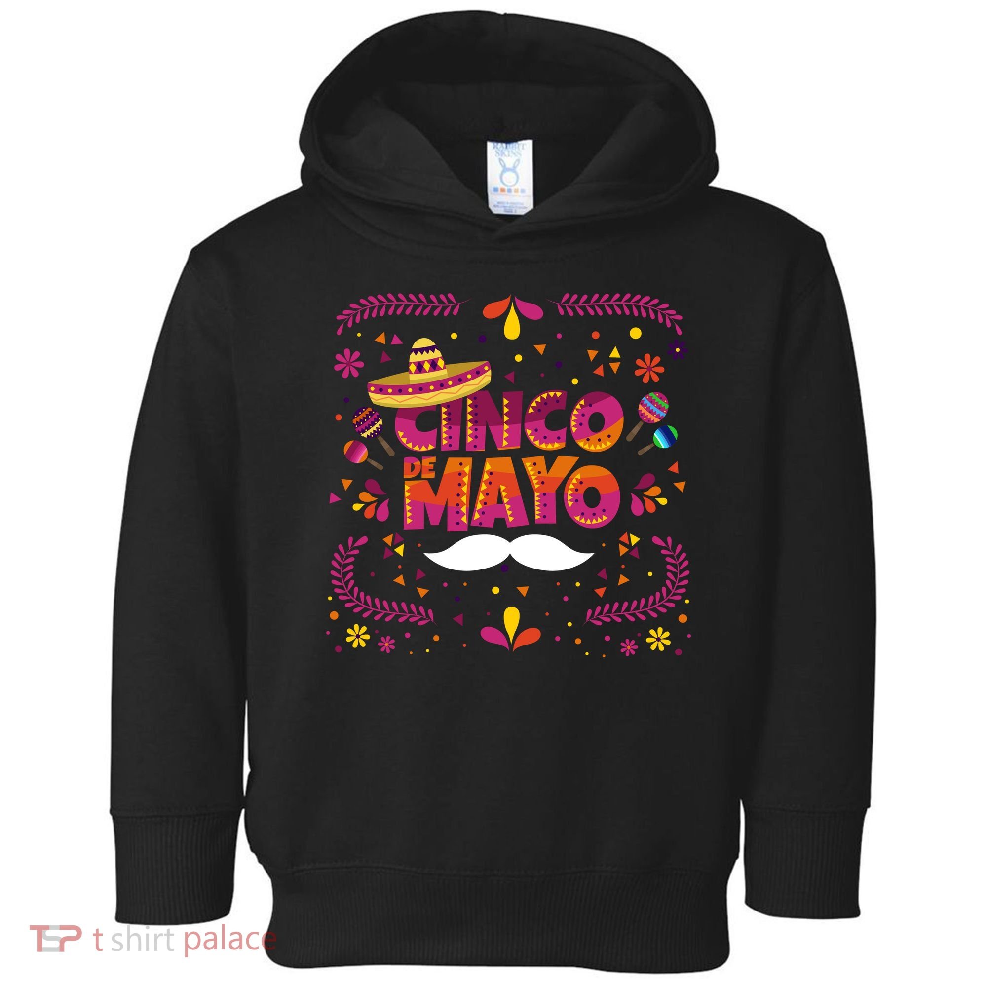 Cinco De Mayo Fiesta Mustache Toddler Hoodie