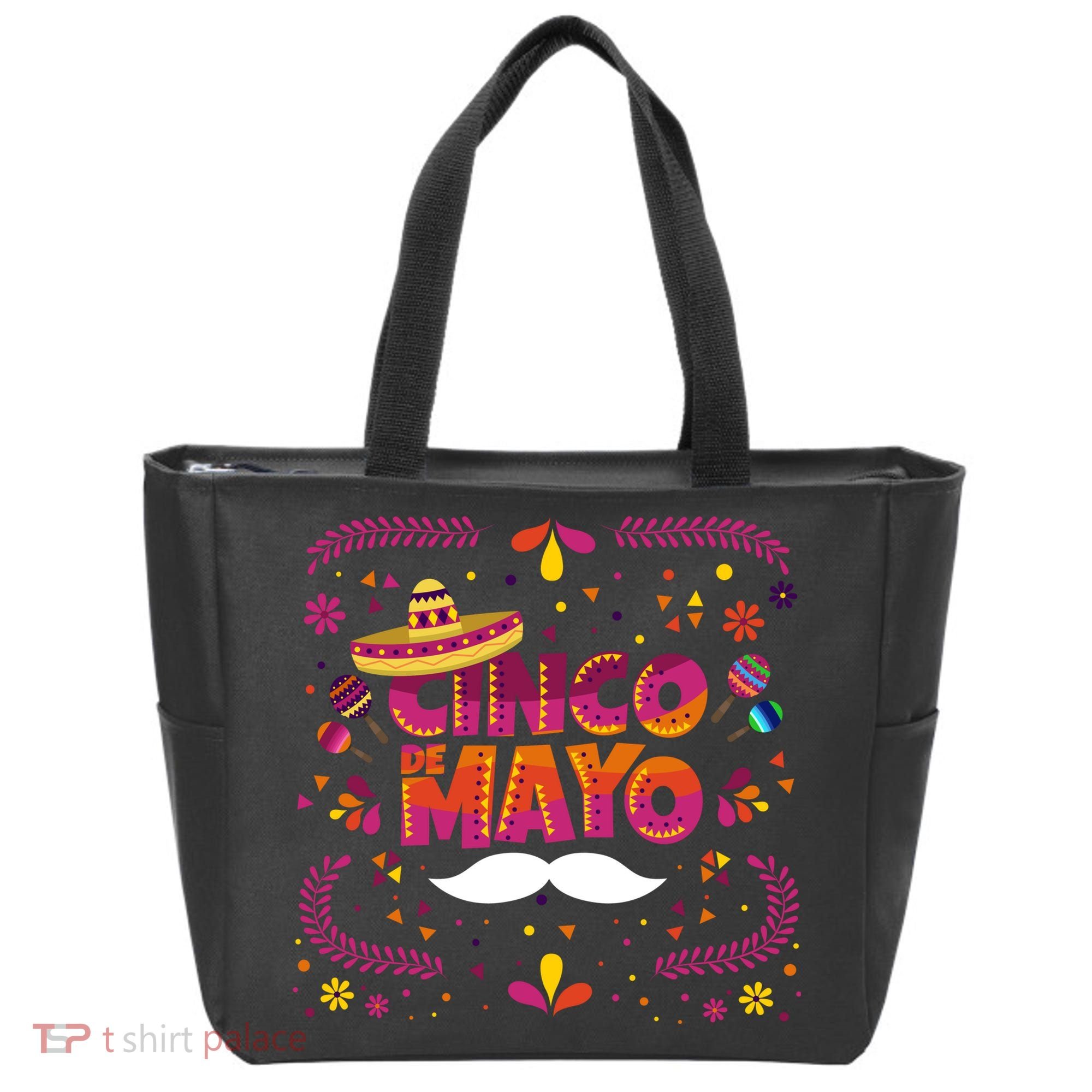 Cinco De Mayo Fiesta Mustache Tote Bag