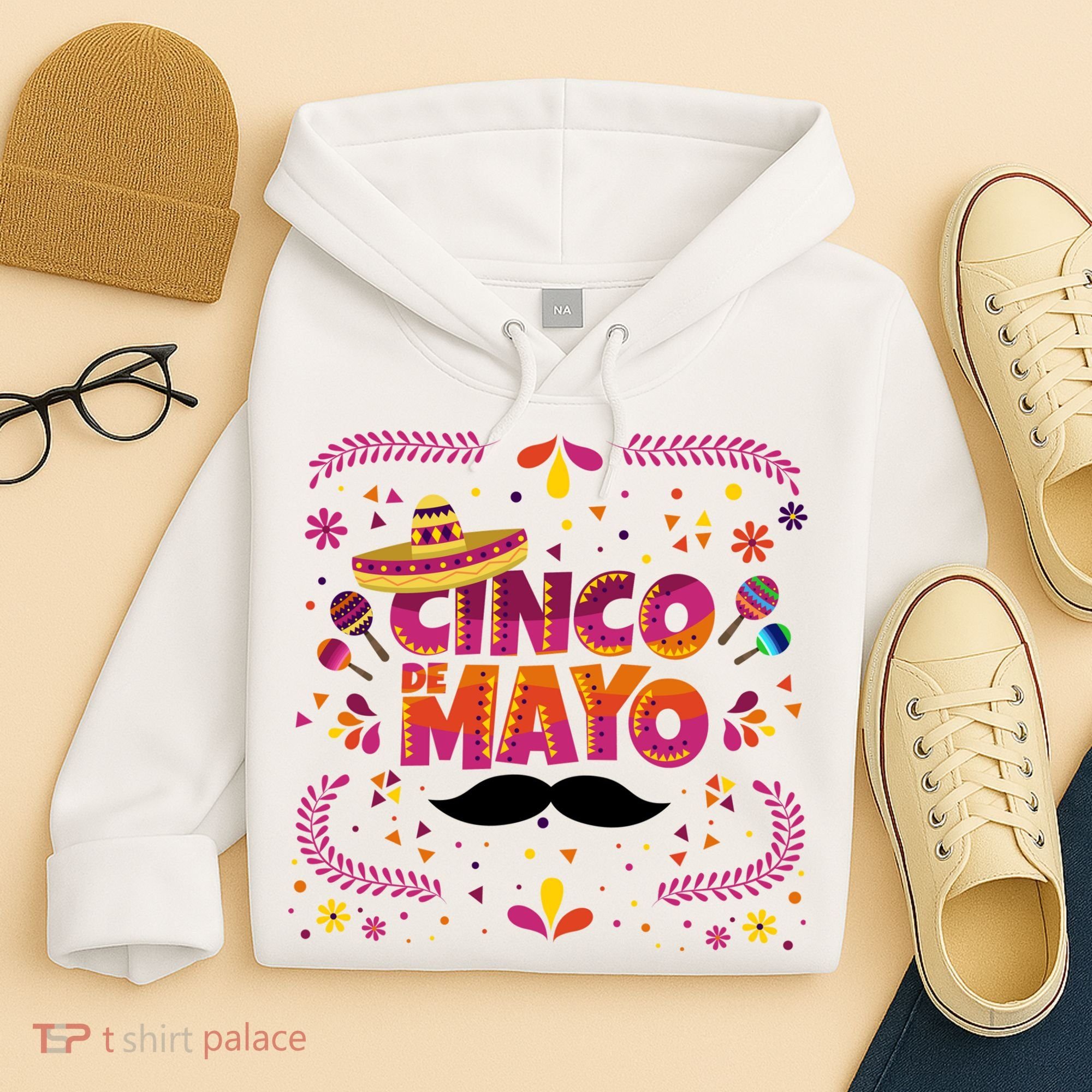 Cinco De Mayo Fiesta Mustache Hoodie