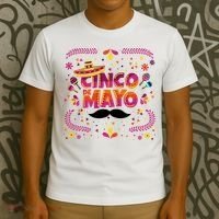 Cinco De Mayo Fiesta Mustache T-Shirt thumb 3
