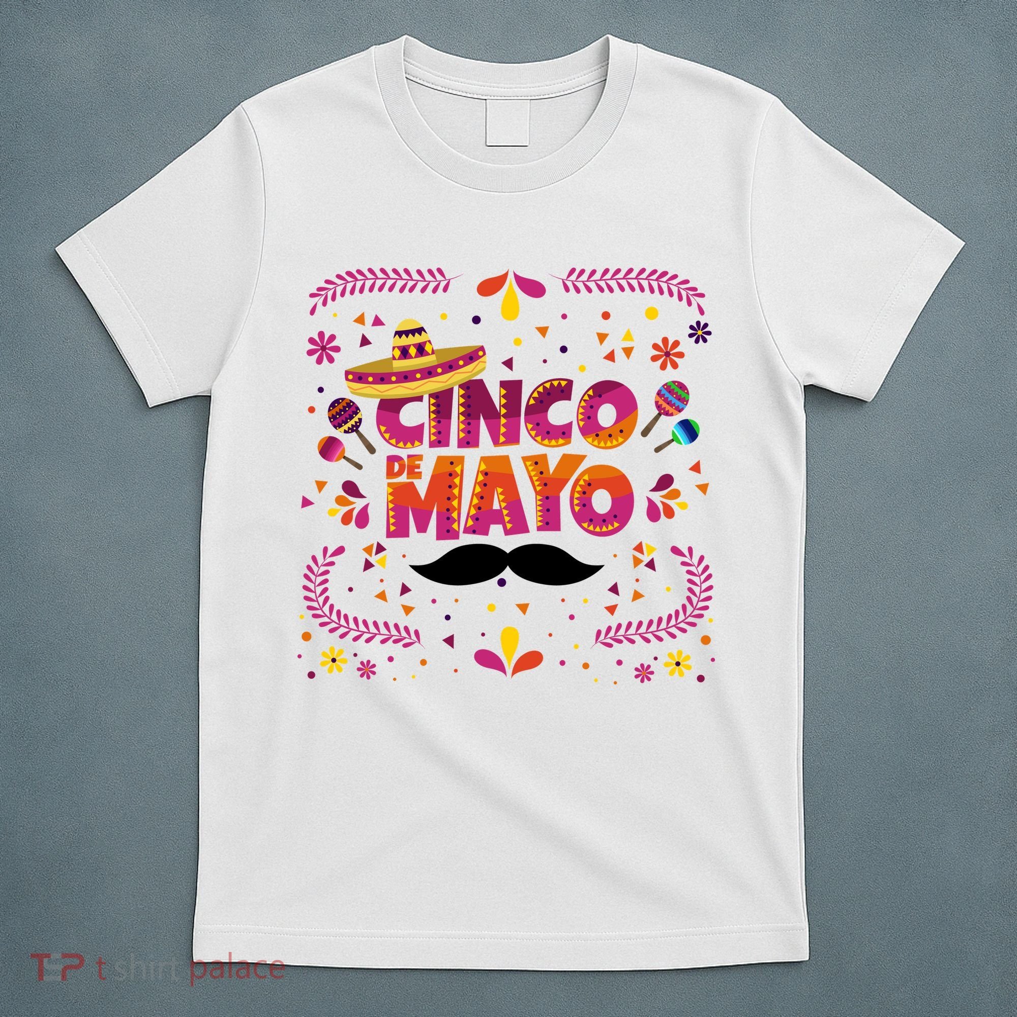 Cinco De Mayo Fiesta Mustache T-Shirt