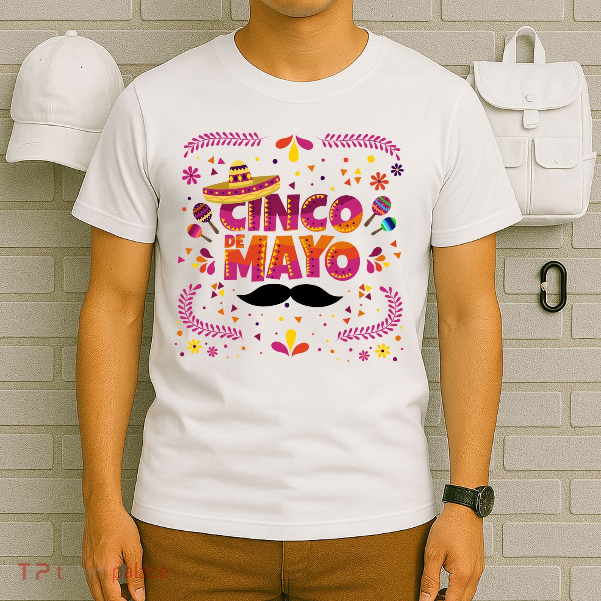 Cinco De Mayo Fiesta Mustache T-Shirt