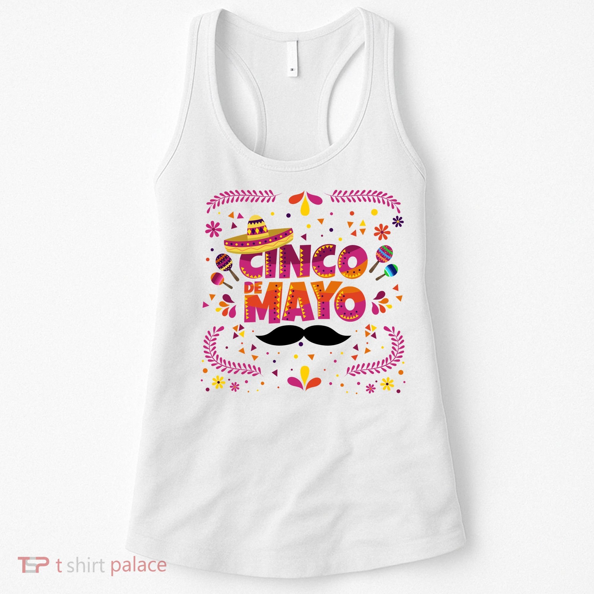 Cinco De Mayo Fiesta Mustache Women's Tank Top