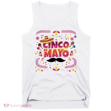 Cinco De Mayo Fiesta Mustache Tank Top