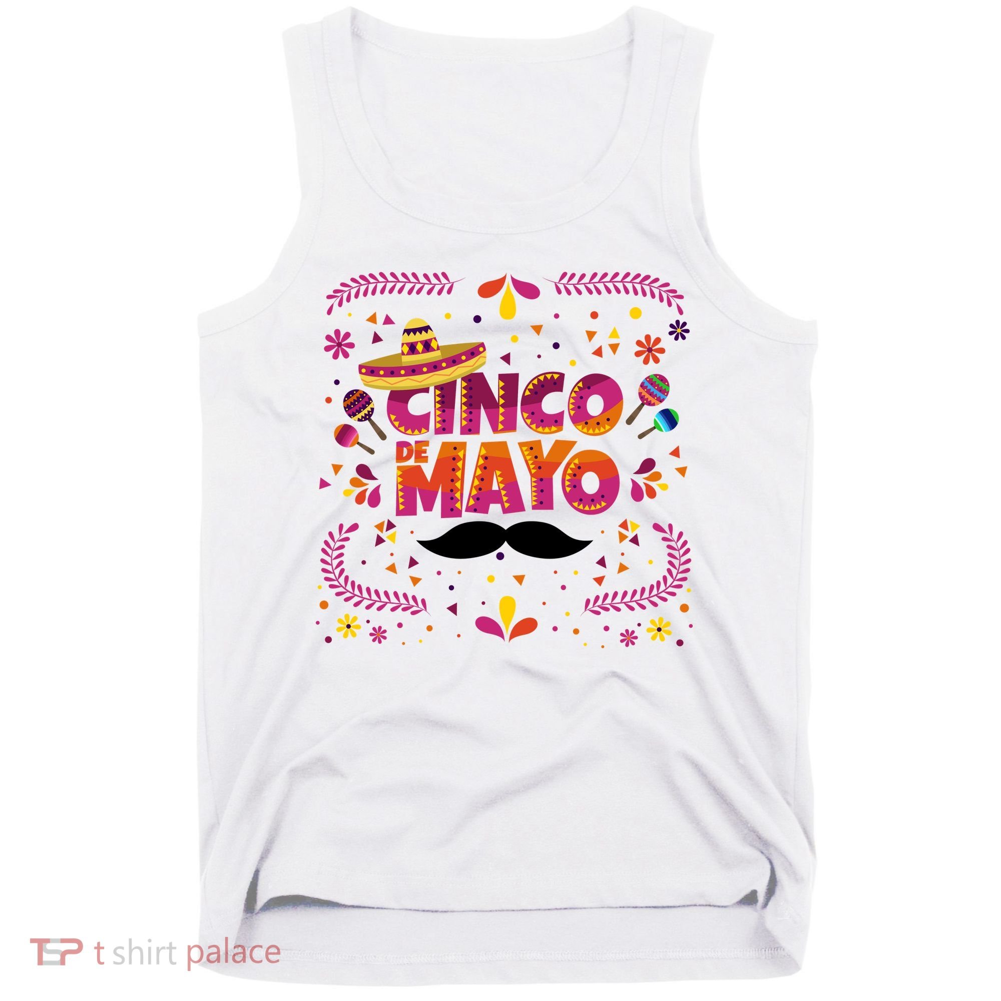 Cinco De Mayo Fiesta Mustache Tank Top