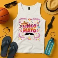 Cinco De Mayo Fiesta Mustache Tank Top thumb 4