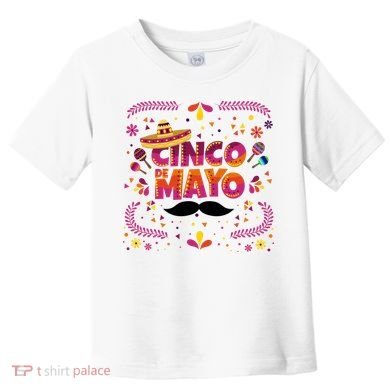 Cinco De Mayo Fiesta Mustache Toddler T-Shirt