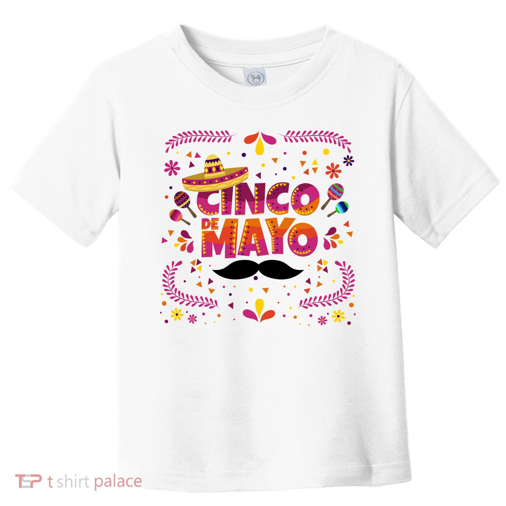 Cinco De Mayo Fiesta Mustache Toddler T-Shirt