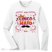 Cinco De Mayo Fiesta Mustache Women's Long Sleeve Shirt thumb 0