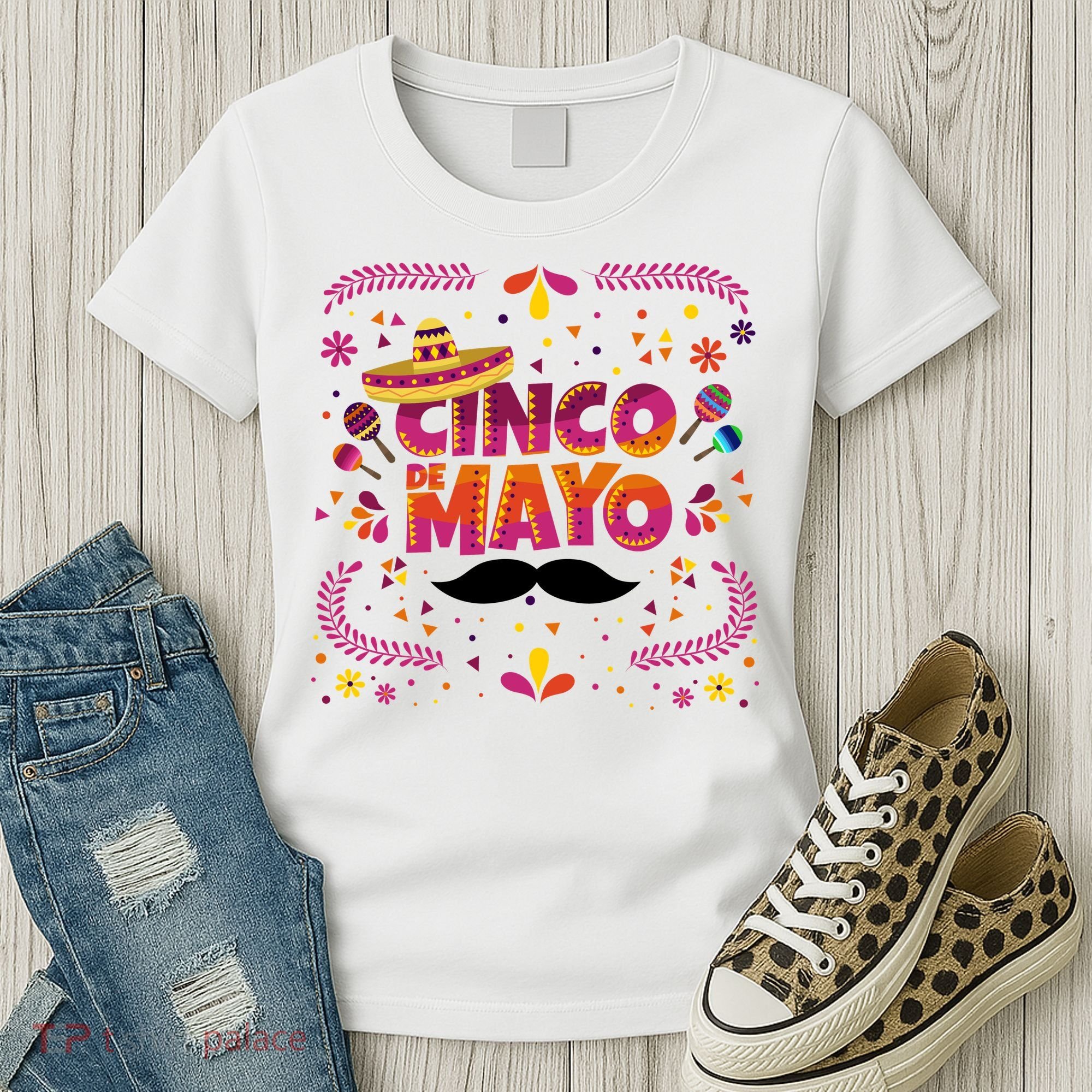 Cinco De Mayo Fiesta Mustache Women's T-Shirt
