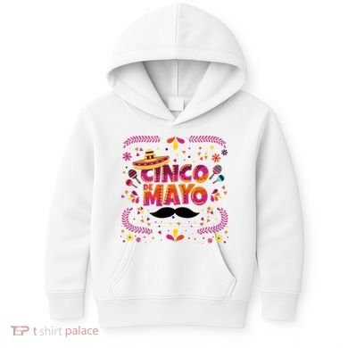 Cinco De Mayo Fiesta Mustache Kids Hoodie