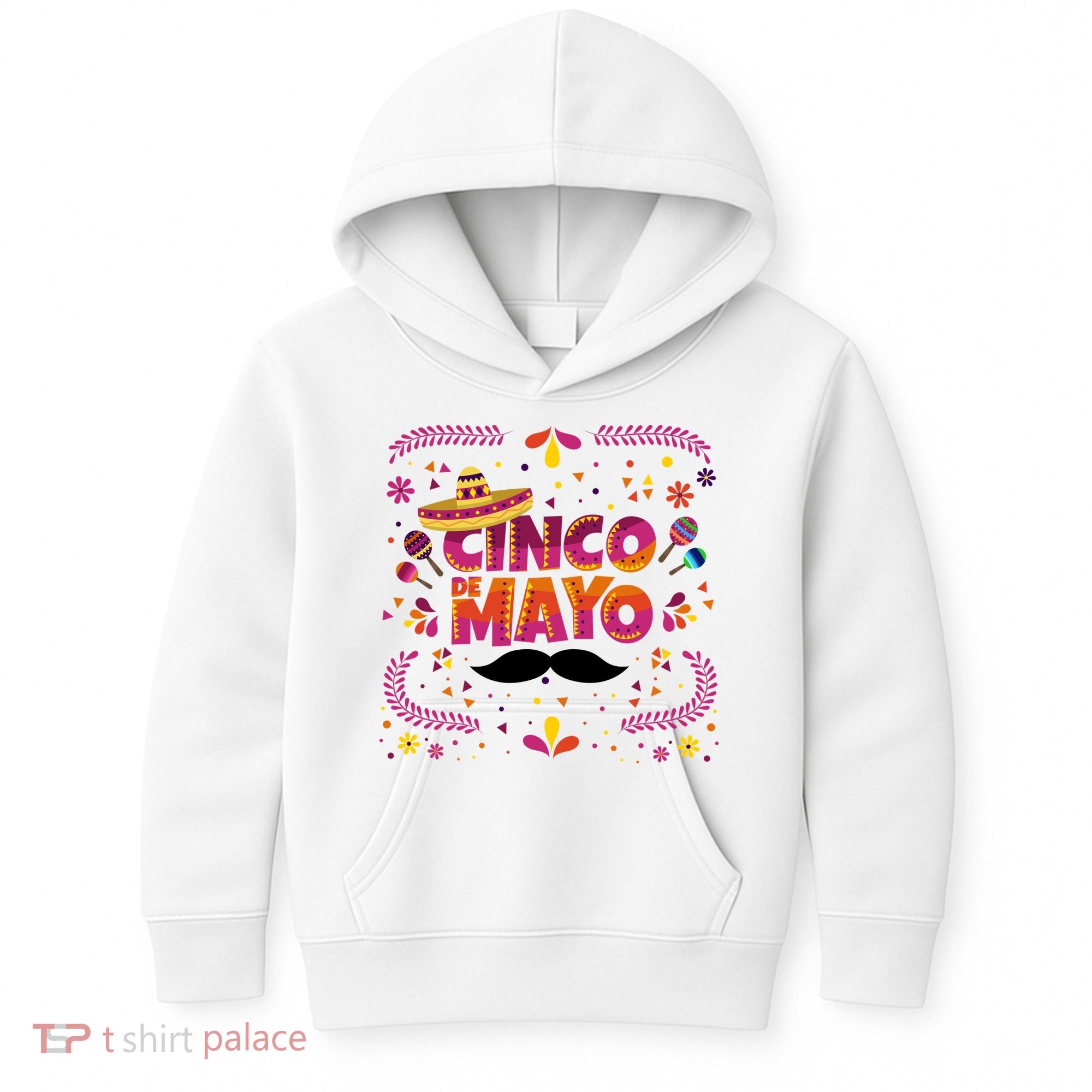 Cinco De Mayo Fiesta Mustache Kids Hoodie