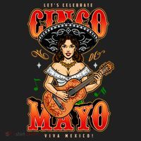 Cinco De Mayo Women Playing Banjo Women's Sweatshirt thumb 2