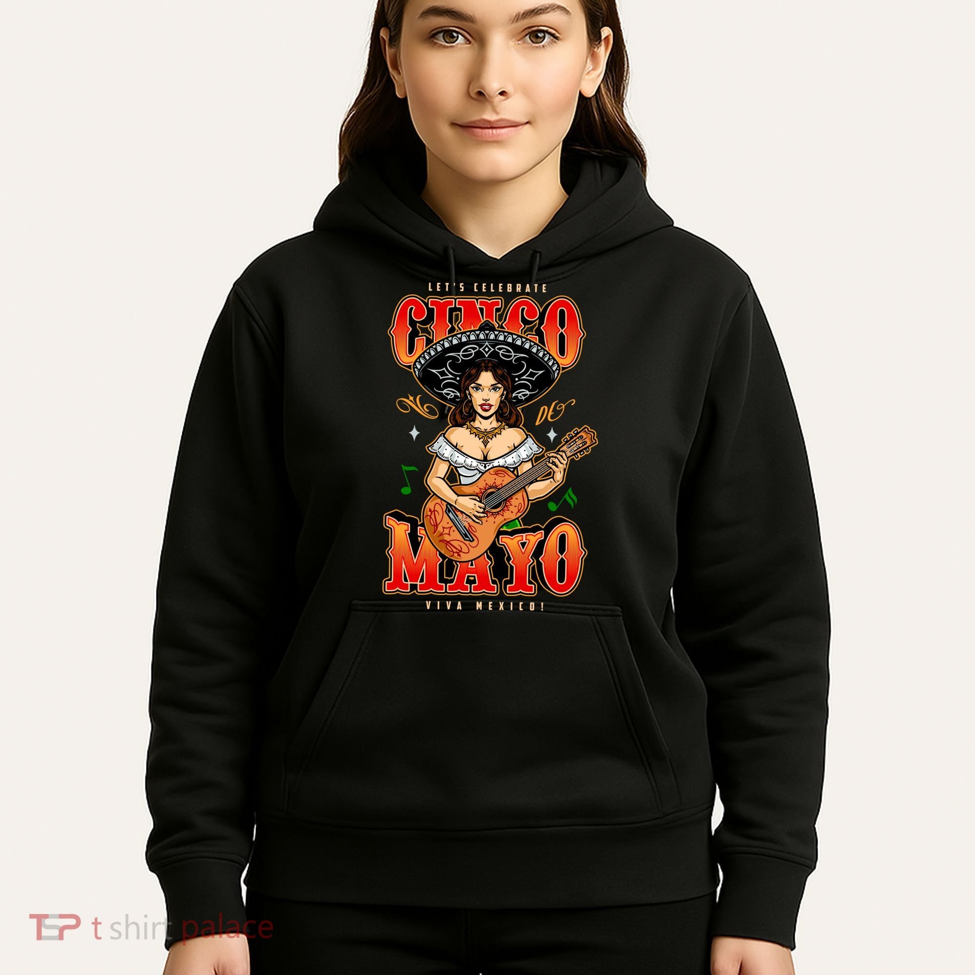 Cinco De Mayo Women Playing Banjo Hoodie