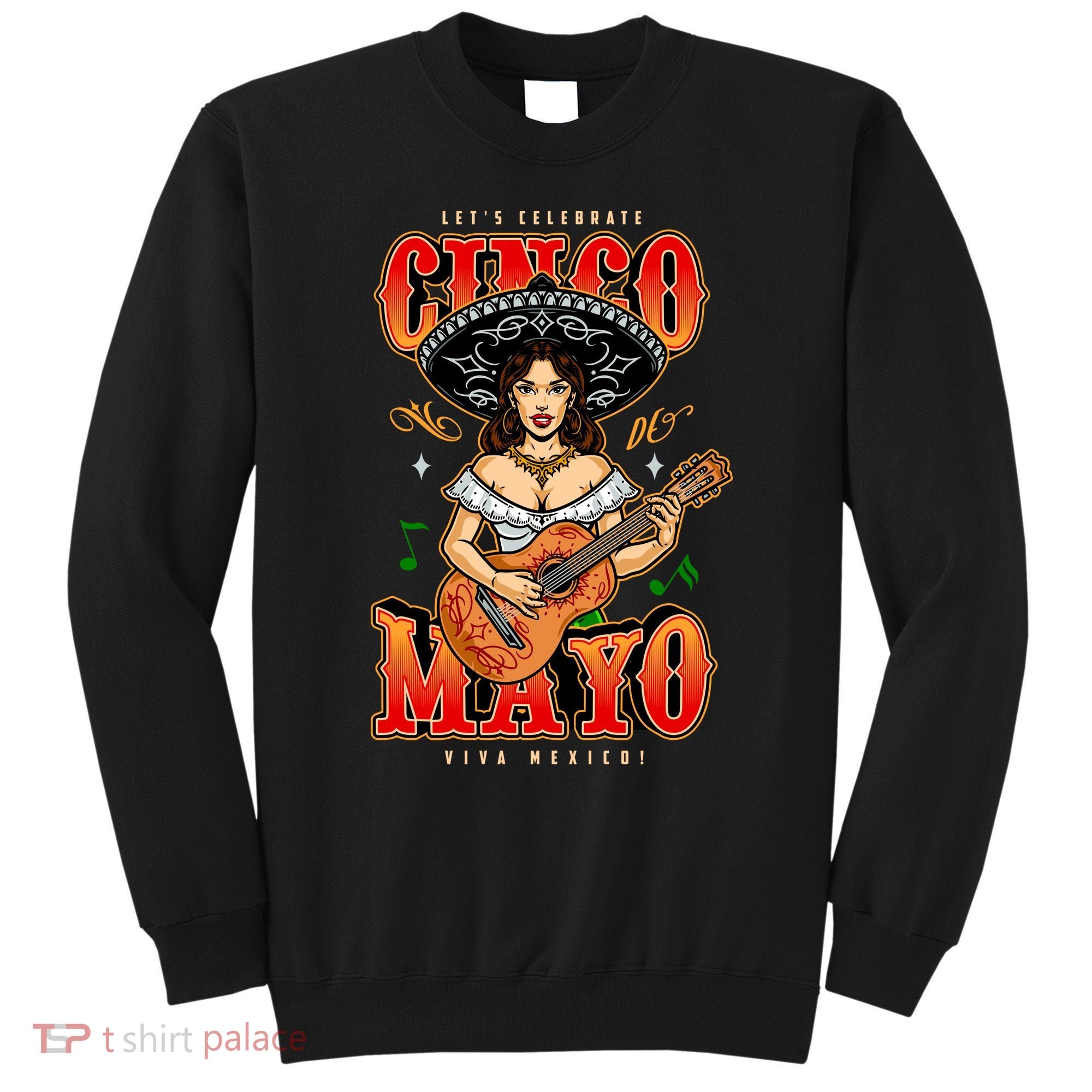 Cinco De Mayo Women Playing Banjo Sweatshirt