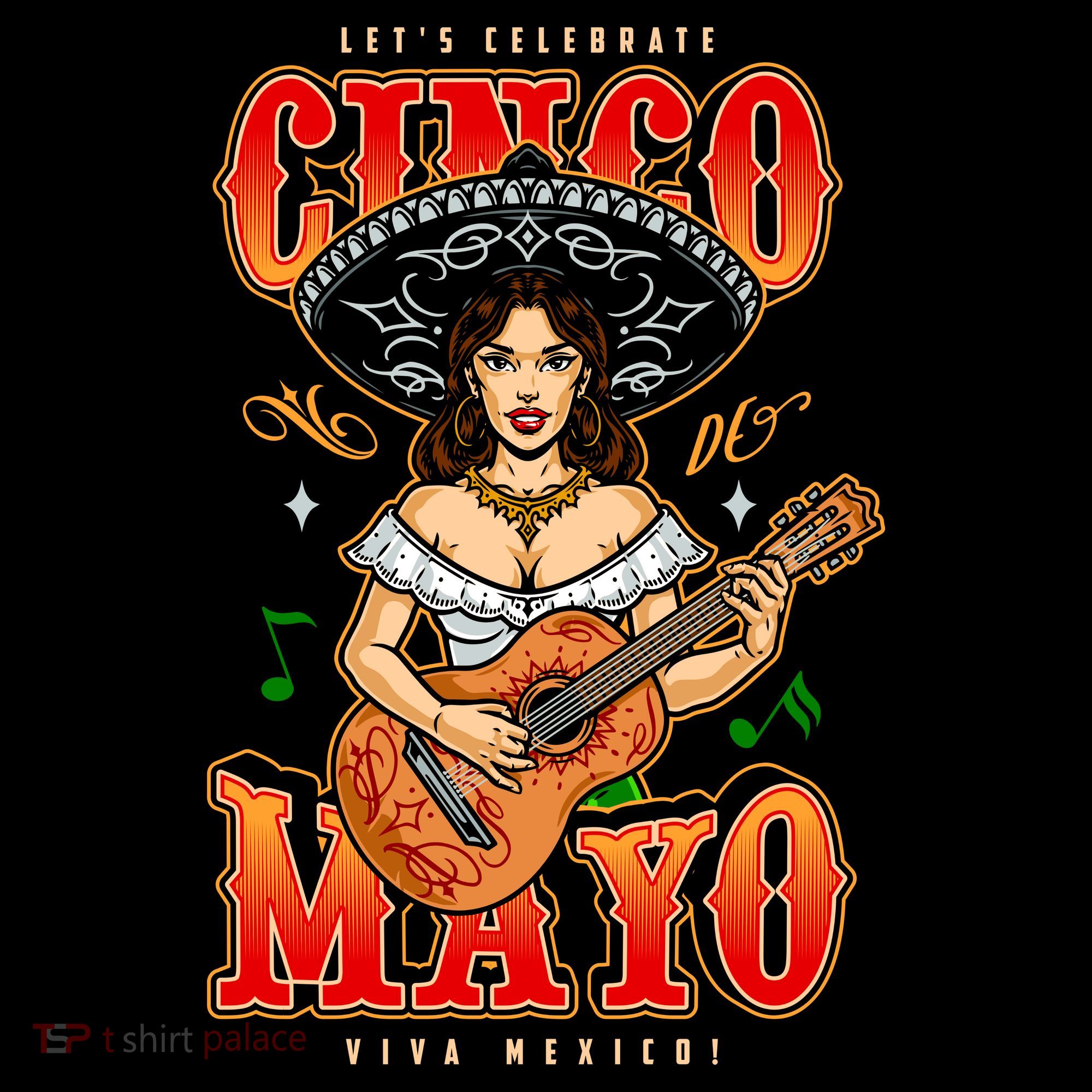 Cinco De Mayo Women Playing Banjo Sweatshirt