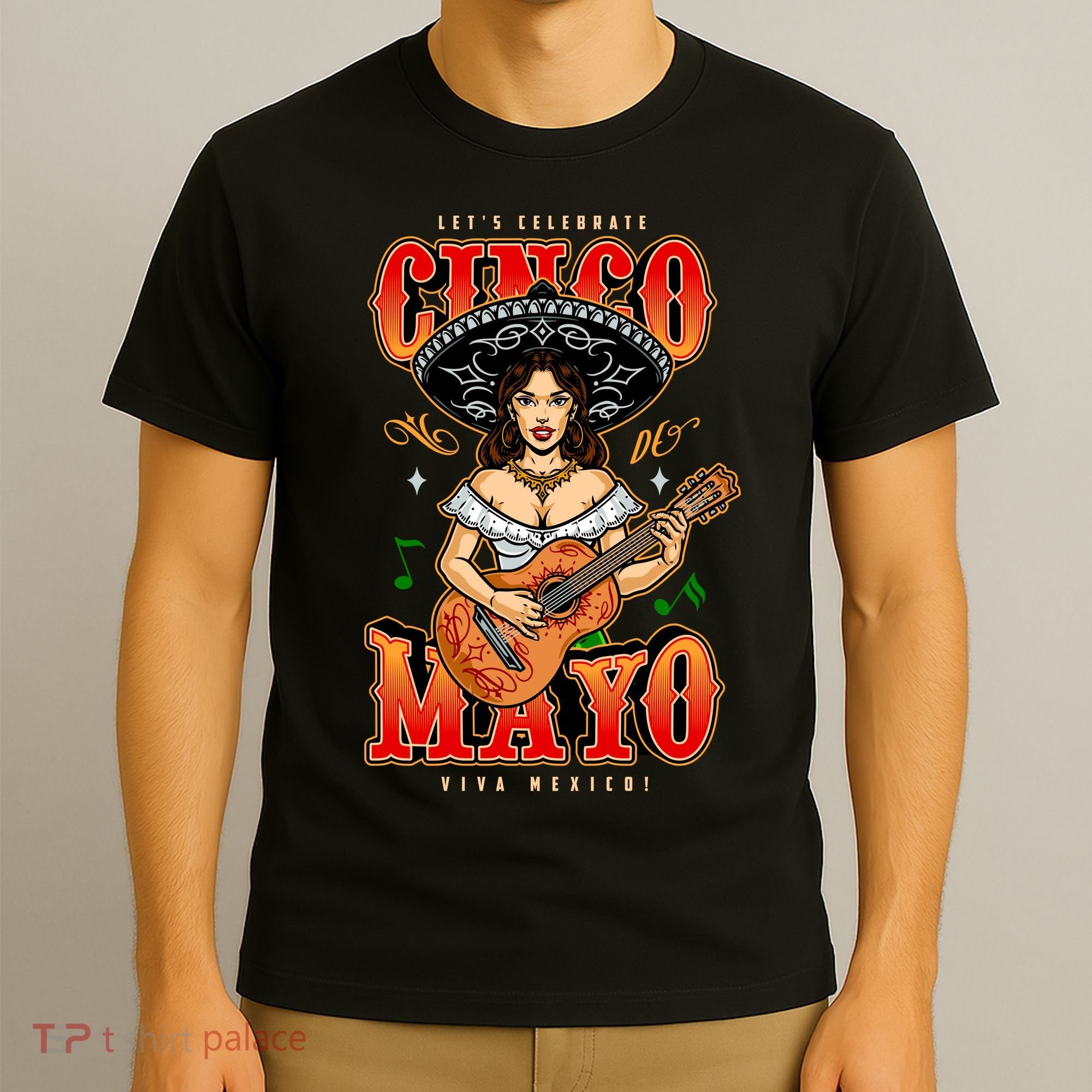 Cinco De Mayo Women Playing Banjo T-Shirt