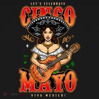 Cinco De Mayo Women Playing Banjo Backpack thumb 2