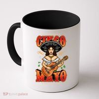 Cinco De Mayo Women Playing Banjo Coffee Mug thumb 0