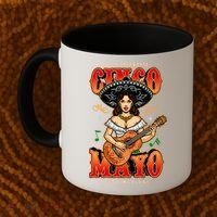 Cinco De Mayo Women Playing Banjo Coffee Mug thumb 2