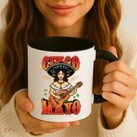 Cinco De Mayo Women Playing Banjo Coffee Mug thumb 3