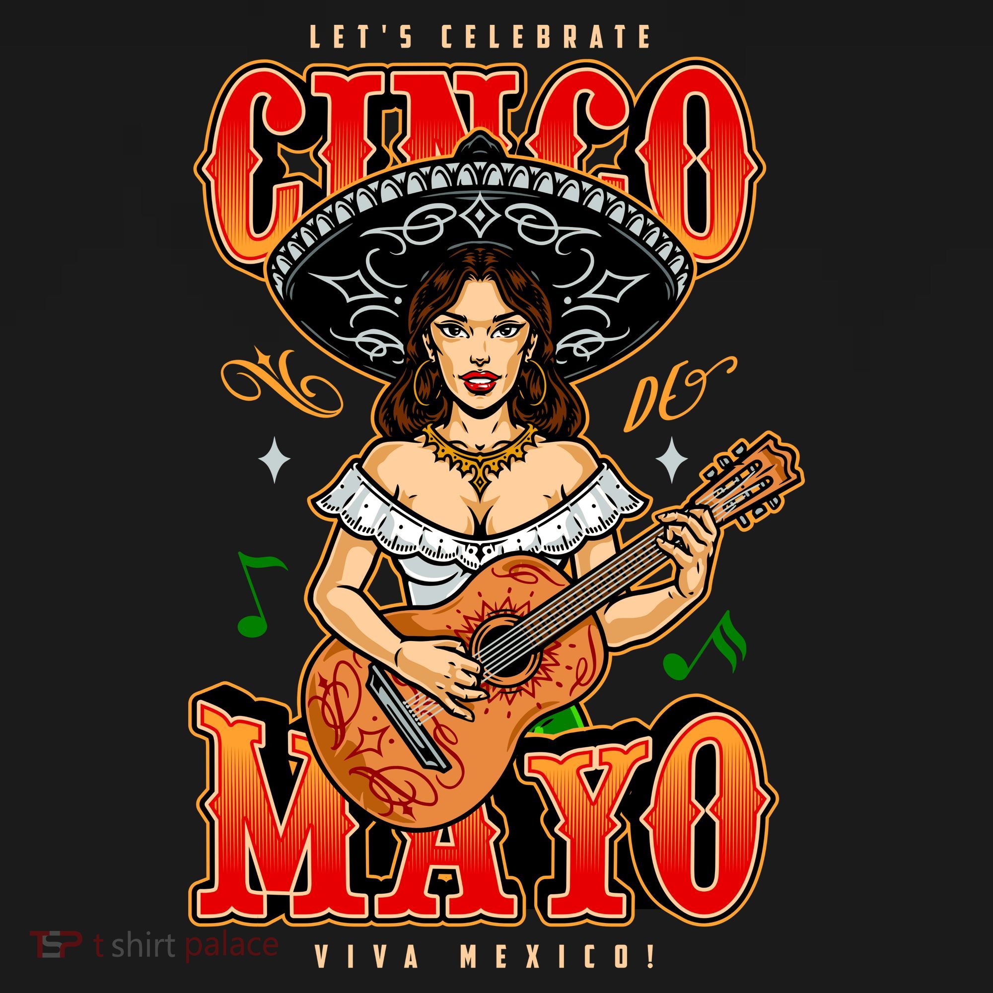 Cinco De Mayo Women Playing Banjo Mousepad