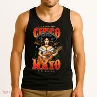 Cinco De Mayo Women Playing Banjo Tank Top thumb 3