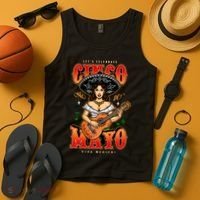 Cinco De Mayo Women Playing Banjo Tank Top thumb 4