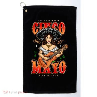 Cinco De Mayo Women Playing Banjo Golf Towel
