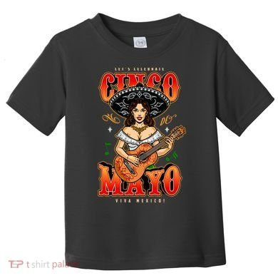 Cinco De Mayo Women Playing Banjo Toddler T-Shirt