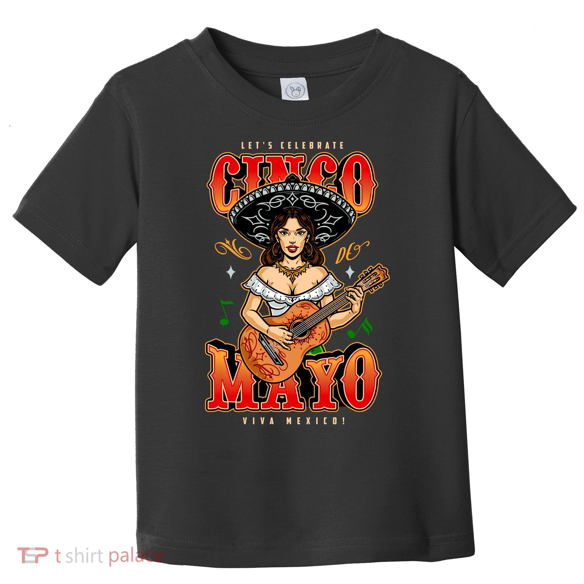 Cinco De Mayo Women Playing Banjo Toddler T-Shirt