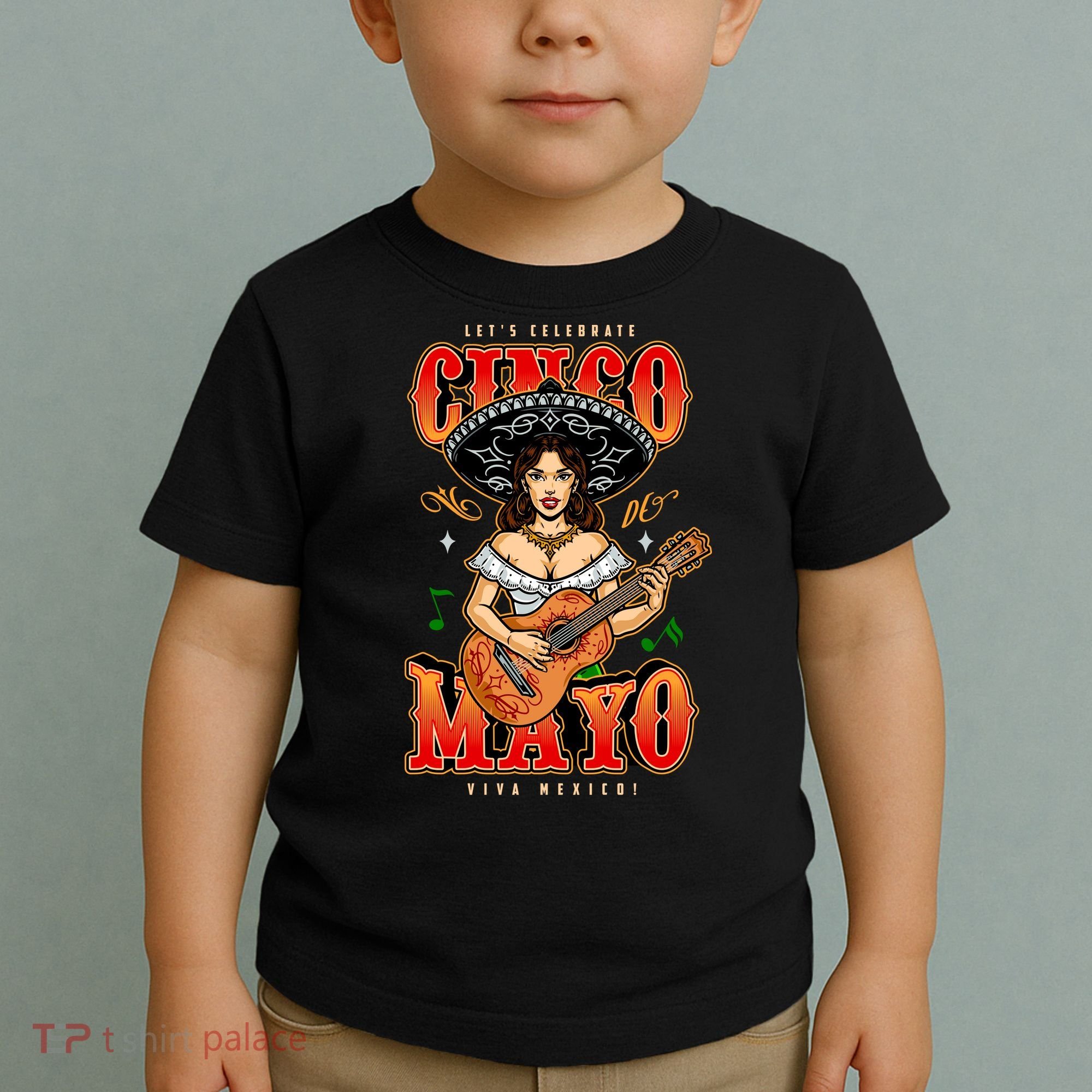 Cinco De Mayo Women Playing Banjo Toddler T-Shirt