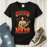 Cinco De Mayo Women Playing Banjo Women's T-Shirt thumb 3