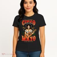 Cinco De Mayo Women Playing Banjo Women's T-Shirt thumb 4