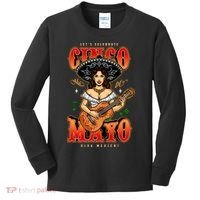 Cinco De Mayo Women Playing Banjo Kids Long Sleeve Shirt thumb 0