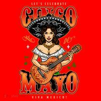 Cinco De Mayo Women Playing Banjo Santa Hat thumb 1