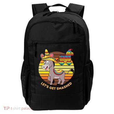 Cinco De Mayo Donkey Sombrero Wearing Burro Lets Get Smashed Gift Backpack