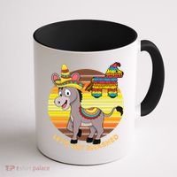 Cinco De Mayo Donkey Sombrero Wearing Burro Lets Get Smashed Gift Coffee Mug thumb 1