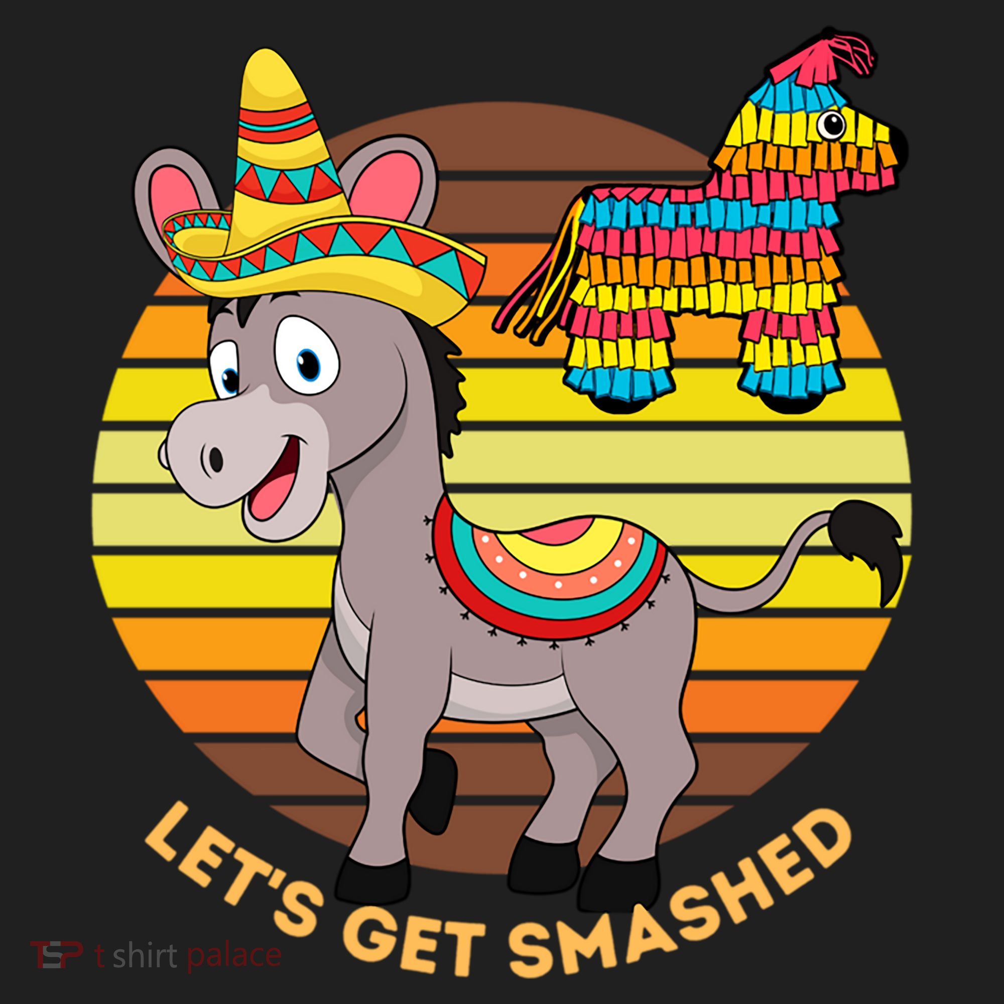 Cinco De Mayo Donkey Sombrero Wearing Burro Lets Get Smashed Gift Beanie