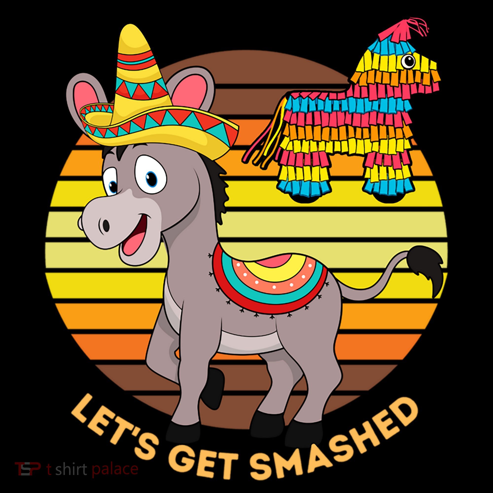 Cinco De Mayo Donkey Sombrero Wearing Burro Lets Get Smashed Gift Women's Hoodie