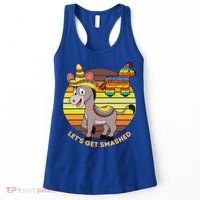 Cinco De Mayo Donkey Sombrero Wearing Burro Lets Get Smashed Gift Women's Tank Top thumb 0