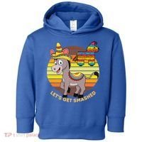 Cinco De Mayo Donkey Sombrero Wearing Burro Lets Get Smashed Gift Toddler Hoodie thumb 0