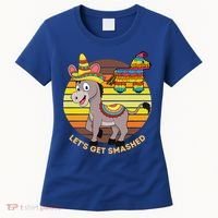Cinco De Mayo Donkey Sombrero Wearing Burro Lets Get Smashed Gift Women's T-Shirt thumb 0