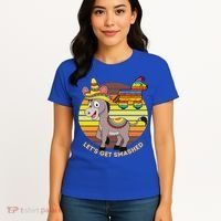 Cinco De Mayo Donkey Sombrero Wearing Burro Lets Get Smashed Gift Women's T-Shirt thumb 4