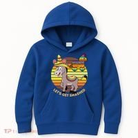 Cinco De Mayo Donkey Sombrero Wearing Burro Lets Get Smashed Gift Kids Hoodie thumb 0
