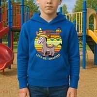 Cinco De Mayo Donkey Sombrero Wearing Burro Lets Get Smashed Gift Kids Hoodie thumb 2